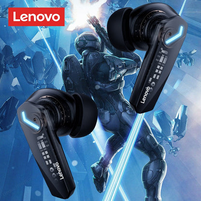 Fone de Ouvido Original Lenovo GM2 Pro Bluetooth 5.3 Sem Fio para Jogos com Baixa Latência Chamada HD Fones de Ouvido com Modo Duplo e Microfone GM2Pro