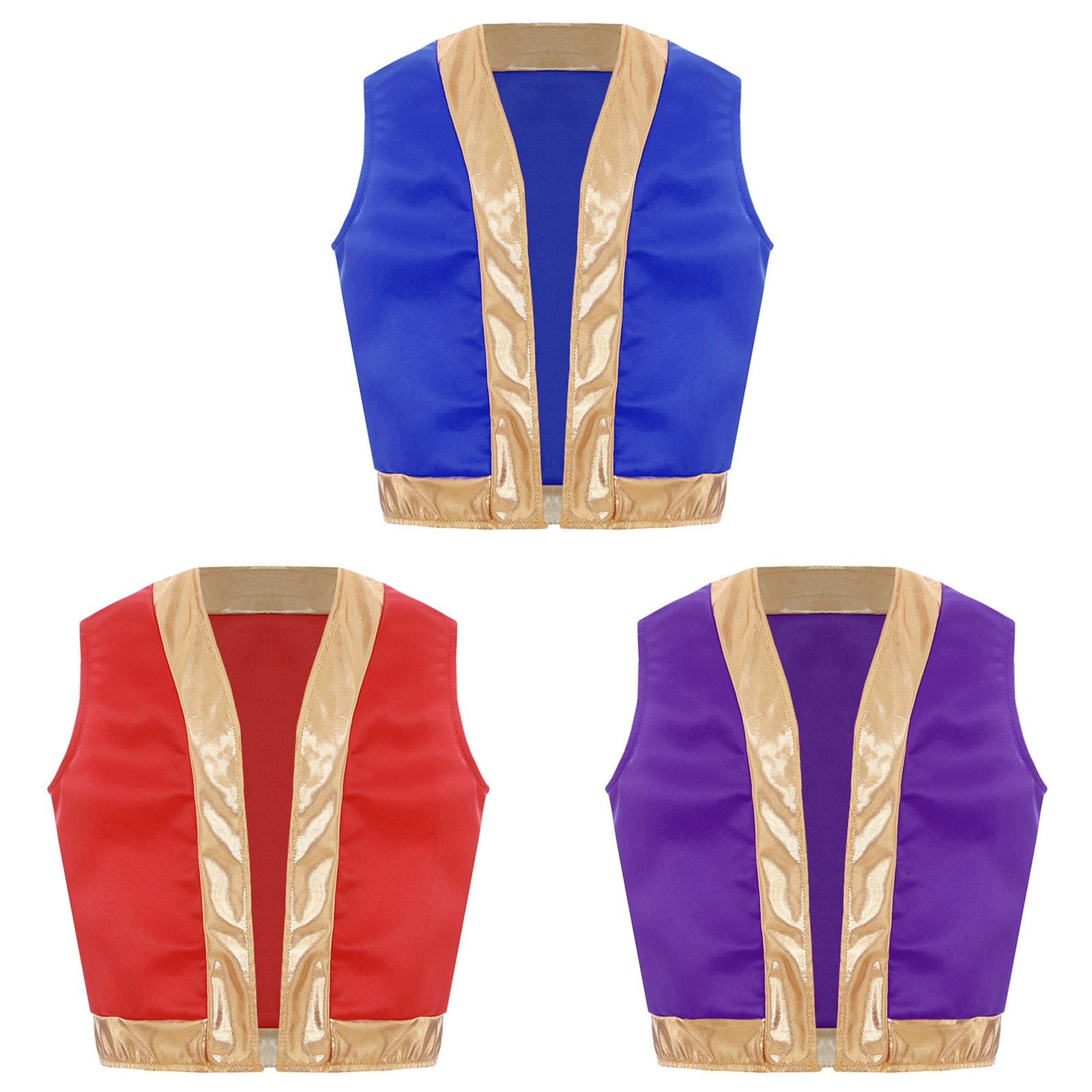 Boys Girls Halloween Toad Game Character Vest Open Front Loose Waistcoat Carnival Theme Party Super Brother Role Play Costume