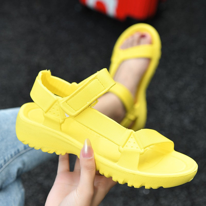 Womens Sandals Fashion Trend Anti-slip Wear-resistant Lightweoght EVA Flat Sandals for Women Outdoor Beach Shoes for Women