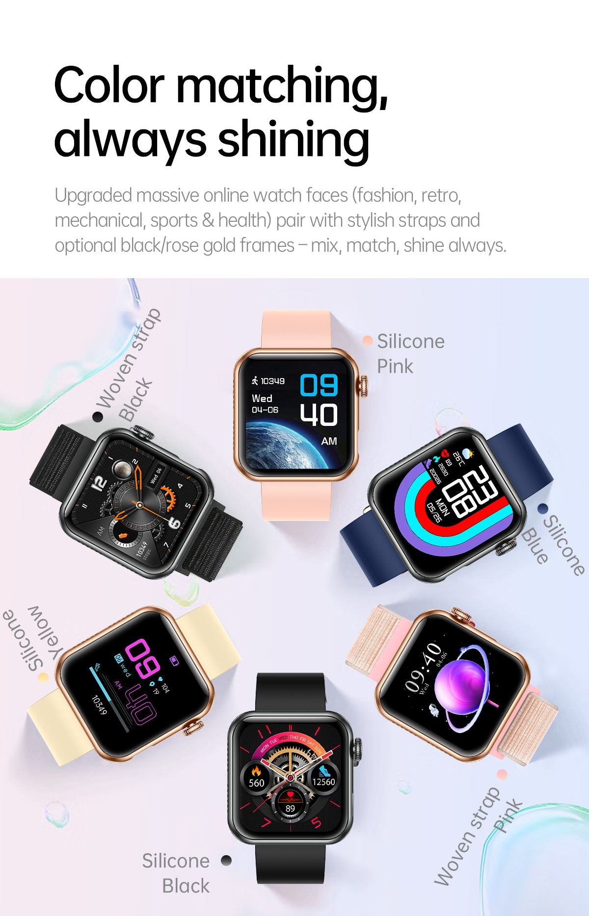2025 Novo Smartwatch Feminino de LED com IA, Diagnóstico Inteligente, Monitor de Saúde HRV+PPG, Pressão Arterial, Oxigênio no Sangue, IP68, NFC?