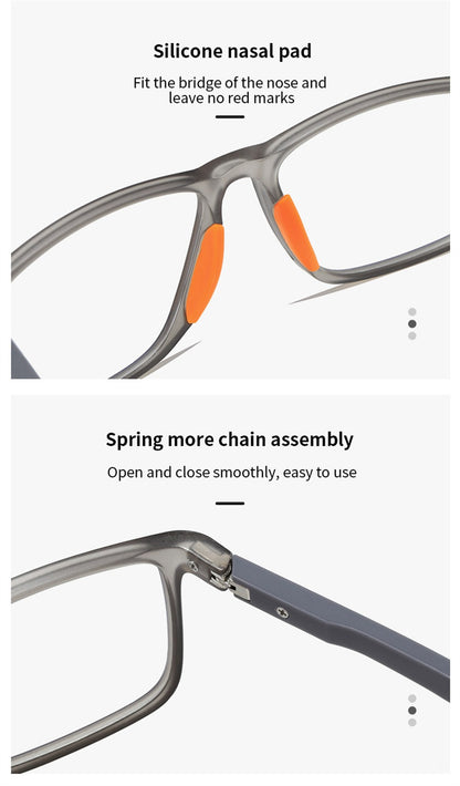 TR90 Anti-blue Light Multifocal Reading Glasses Men Women Progressive Near Far Eyewear Ultralight Sports Farsight Eyeglasses