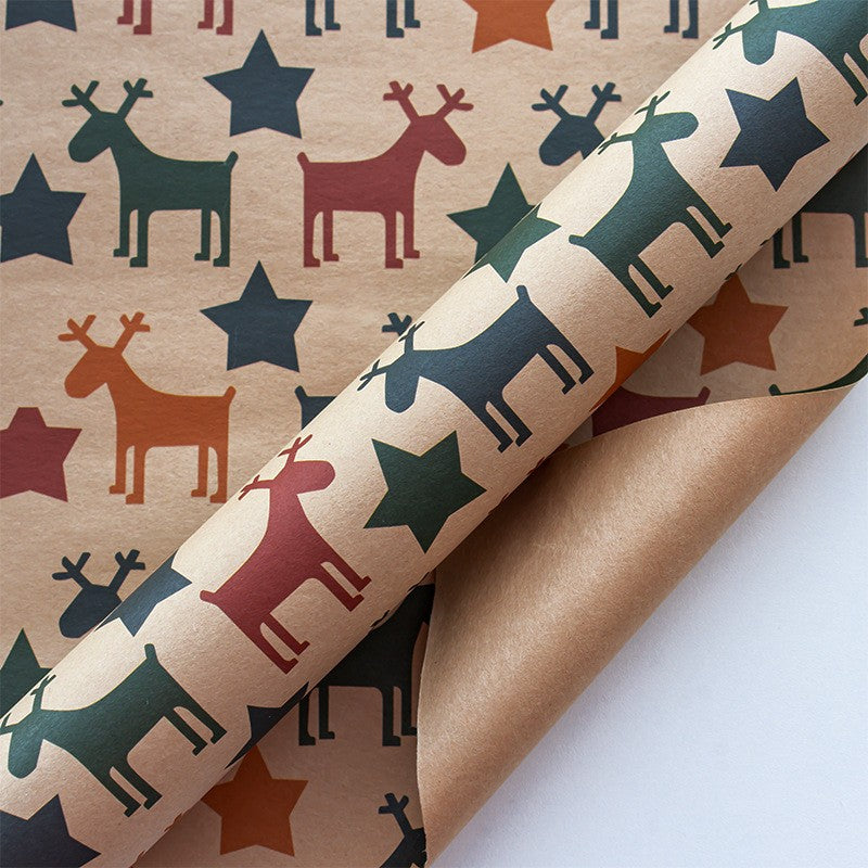 Fold Retro Kraft Gift Wrapping Paper Worldmap Christmas Gift Paper Newspaper Craft Valentine's Day Birthday Gift RegularPaper