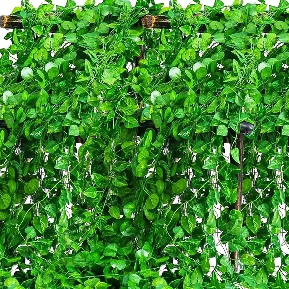 Artificial Green Ivy Leaf Rattan Creeper Leaves Vine Hanging Garland DIY Fake Fl