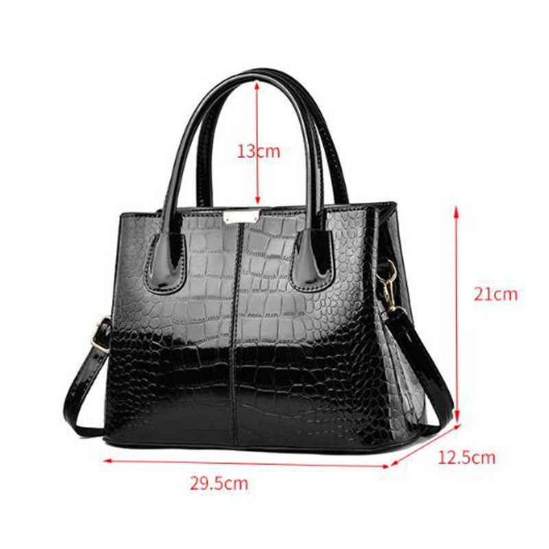 Ladies PU Leather Patent Leather Shoulder Crossbody Bag Women Luxury Designer Handbag Pruse Fashion Large Capacity Shopping Tote