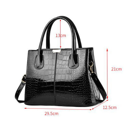 Ladies PU Leather Patent Leather Shoulder Crossbody Bag Women Luxury Designer Handbag Pruse Fashion Large Capacity Shopping Tote