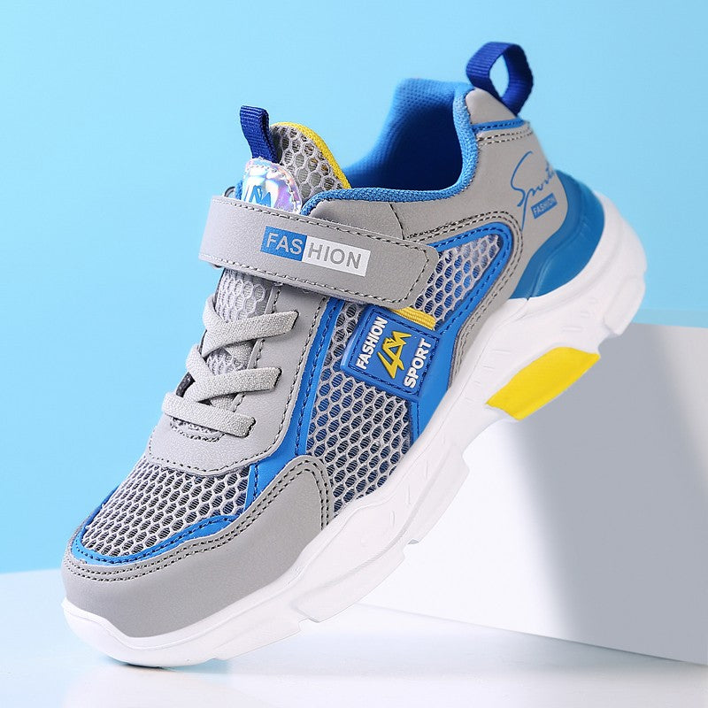 4 Color Kids' Breathable Mesh Sneakers Non-Slip School Sports Shoes for Boys Girls Lightweight Casual Walking Shoes