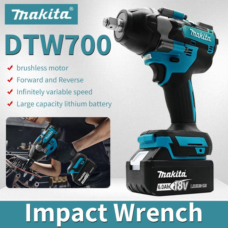Makita DTW700 18V Chave Elétrica Sem Escova Parafusadeira Furadeira Sem Fio Frete Grátis Ferramentas Elétricas de Alto Torque Chave de Torque
