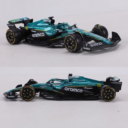 Burago 1:43 MR25 Aston Martin F1 Carro de Corrida Nº 18 Carro Modelo em Liga