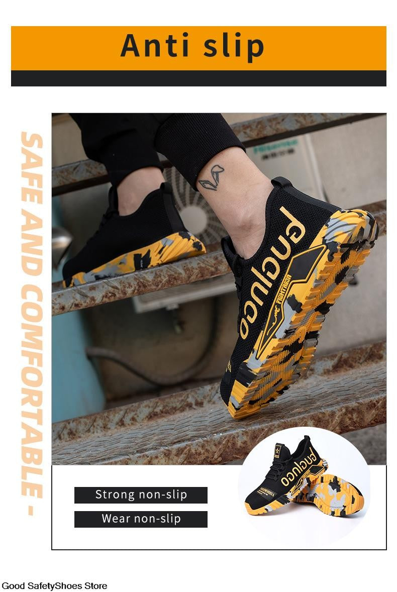 Fashion Safety Shoes With Steel Toe Cap Work Sneakers Men Women Work Shoes Puncture-Proof Work Safety Boots Safety Footwear 2024