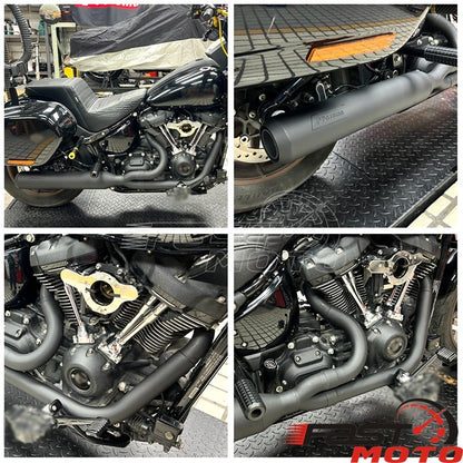 2-into-1 Motorcycle Exhaust System Muffler Pipe For Harley M8 Softail 2018-2026 FXST FXBB FXBBS FXFBS FXFB FLSL FLDE FXLR FXLRS