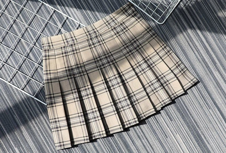 Plaid Half Length Skirt Women's A-line Short Skirt High Waist Girl Skirt Ropa Mujer Mini Skirts Clothes for Women