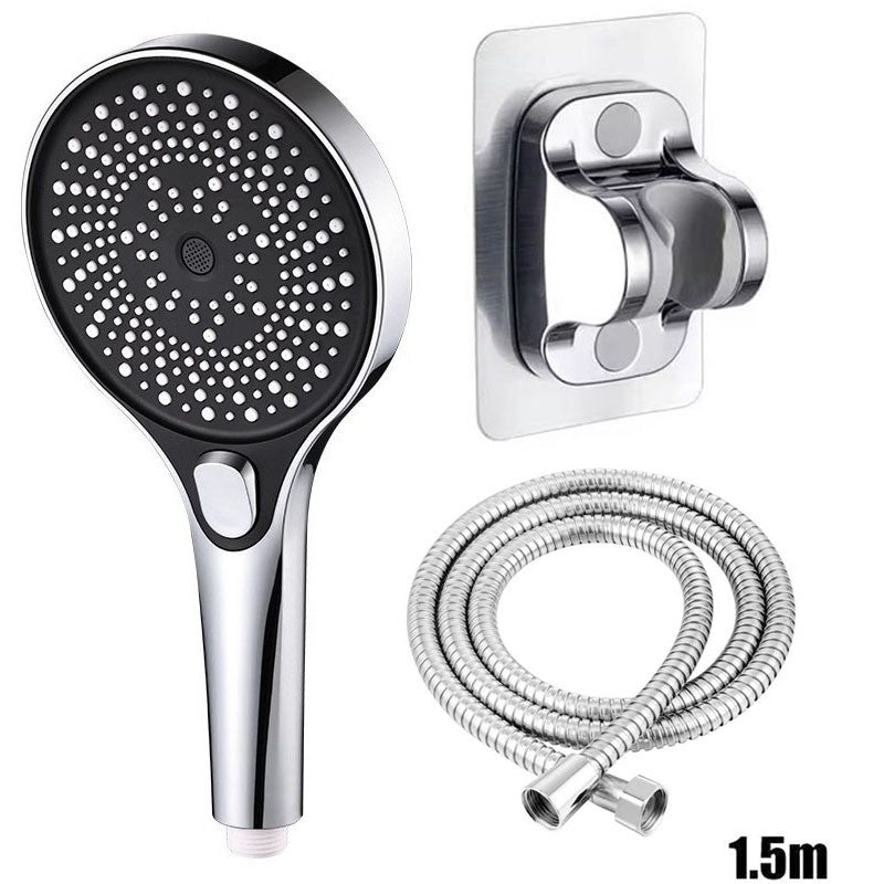 Chuveiro de tela grande com 3 modos de velocidade, acessórios portáteis para chuveiro, suprimentos de banheiro, kit completo de acessórios de chuveiro