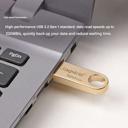 Kingston DTSE9G3 Pen Drive USB de Metal, Pen Drive de Alta Velocidade, Adequado para Celulares, Carros e Câmeras Veiculares [220 MB/s]