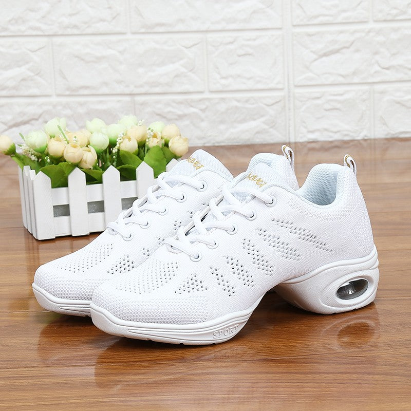 Women Dance Shoes Jazz Ballroom Dancing Comfortable Lady PU Soft Outsole Training Breathable Modern Tango Dance Sneakers