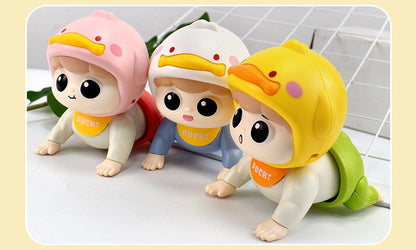 1PC Crawling Doll Baby Toy with Music, Aged 0-1, Learning Crawling Guidance and Head Up Training