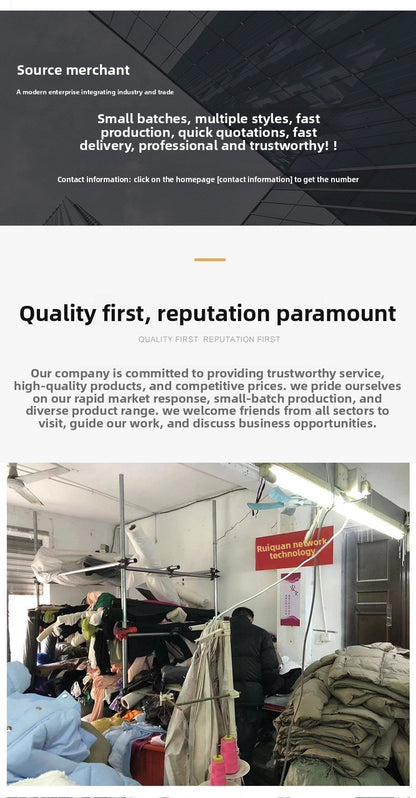 Thickened Double-Breasted Warm Collar Two-Tone Women's Winter Coat Fashionable Commute Style Polyester Fiber Long Sleeve Coat