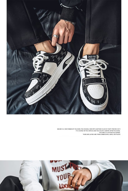 Tênis Masculino Azul da Moda 2025 Calçados Streetwear Hip Hop Tênis Casual Primavera Skate Tênis de Grife de Luxo Masculino