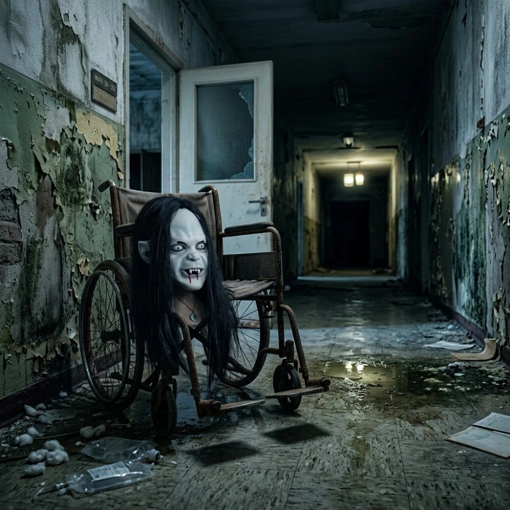 Scary Sadako Ghost Full Head Latex Mask Long Straight Black Hair Pale White Face Bloody Vampire Fangs Creepy Horror Female Spirit Mask For Halloween Carnival Cosplay Masquerade Haunted House Bar Party Prank Trick Photo Booth Costume Decoration Accessory