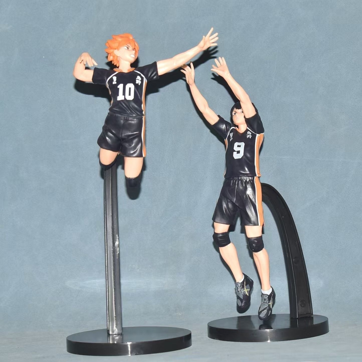 26CM Anime Haikyuu Tobio Kageyama Shoyo Hinata Figura Competição Nacional Pose de Salto na Rede 1/8 Modelo de Brinquedo de Presente Figura de Ação