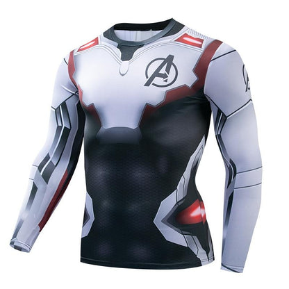 High-quality 3D Printed T shirts Men Compression Shirt Comic Cosplay Costume Halloween Clothing Long Sleeve Tops For Male