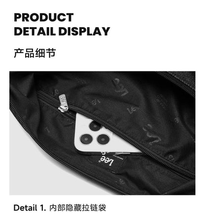 LEE Unisex Denim Blue Soft Pillow Shoulder Bags Beige Casual Simple Utility Light Ladies Large High Capacity Hobo Crossbody Bag