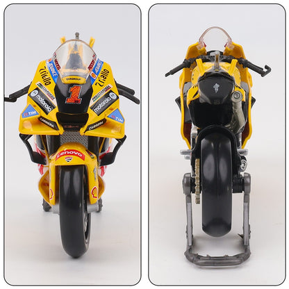 Maisto 1:18 NOVA Ducati Lenovo Team 2023 #1 Bagnaia Campeão Moto GP Corrida motocicleta de liga fundida Modelo de coleção de presente de brinquedo