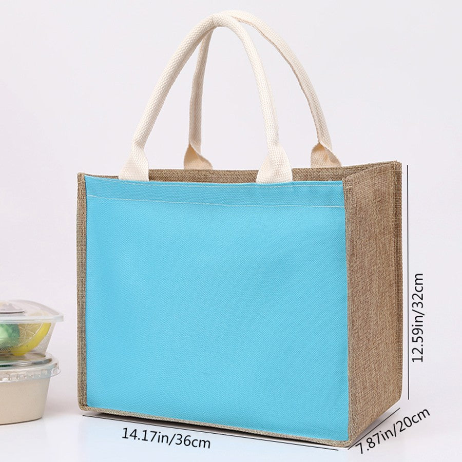 Simple solid color zipper shopping bag  reusable   travel tote bag