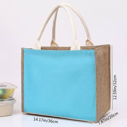 Simple solid color zipper shopping bag  reusable   travel tote bag
