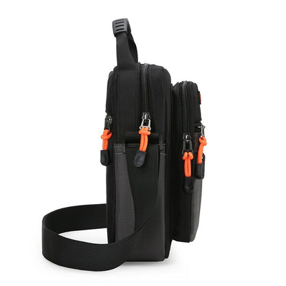 Men's crossbody bag with adjustable shoulder straps, multifunctional single shoulder bag for daily commuting, casual outdoor bag