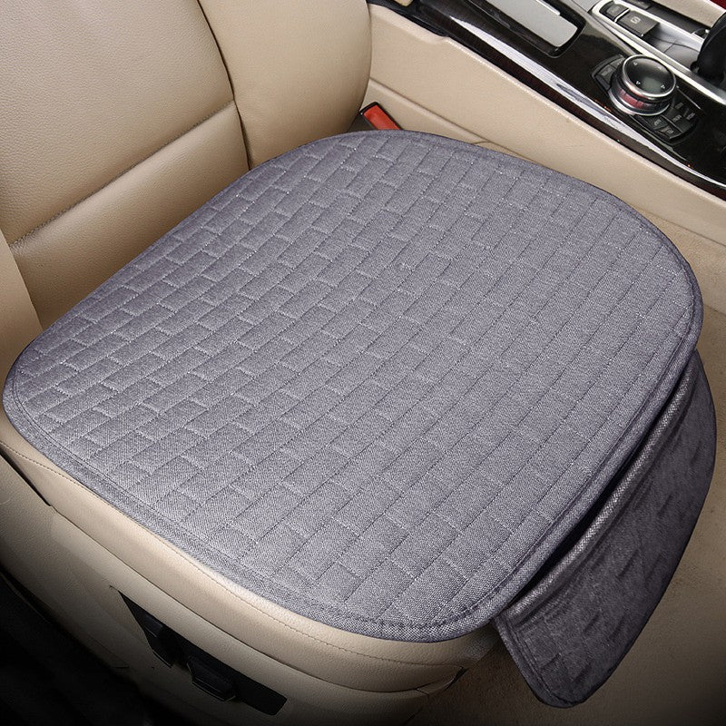New Universal Size Anti-slip Car Seat Cover Car Seat Front Seat Protector Cushion Linen Fabric Car Accessories No Backrest
