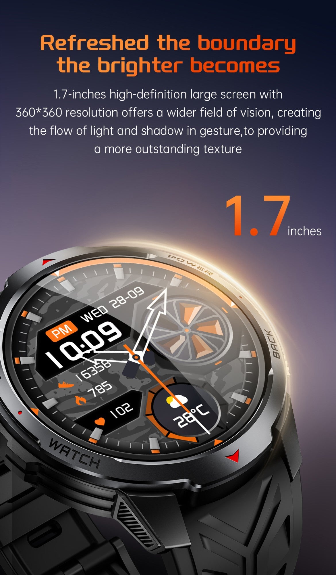 LIGE Novo Smartwatch Masculino com Bateria de 1100mAh para Esportes ao Ar Livre, Lanterna LED, Bússola, Chamada Bluetooth