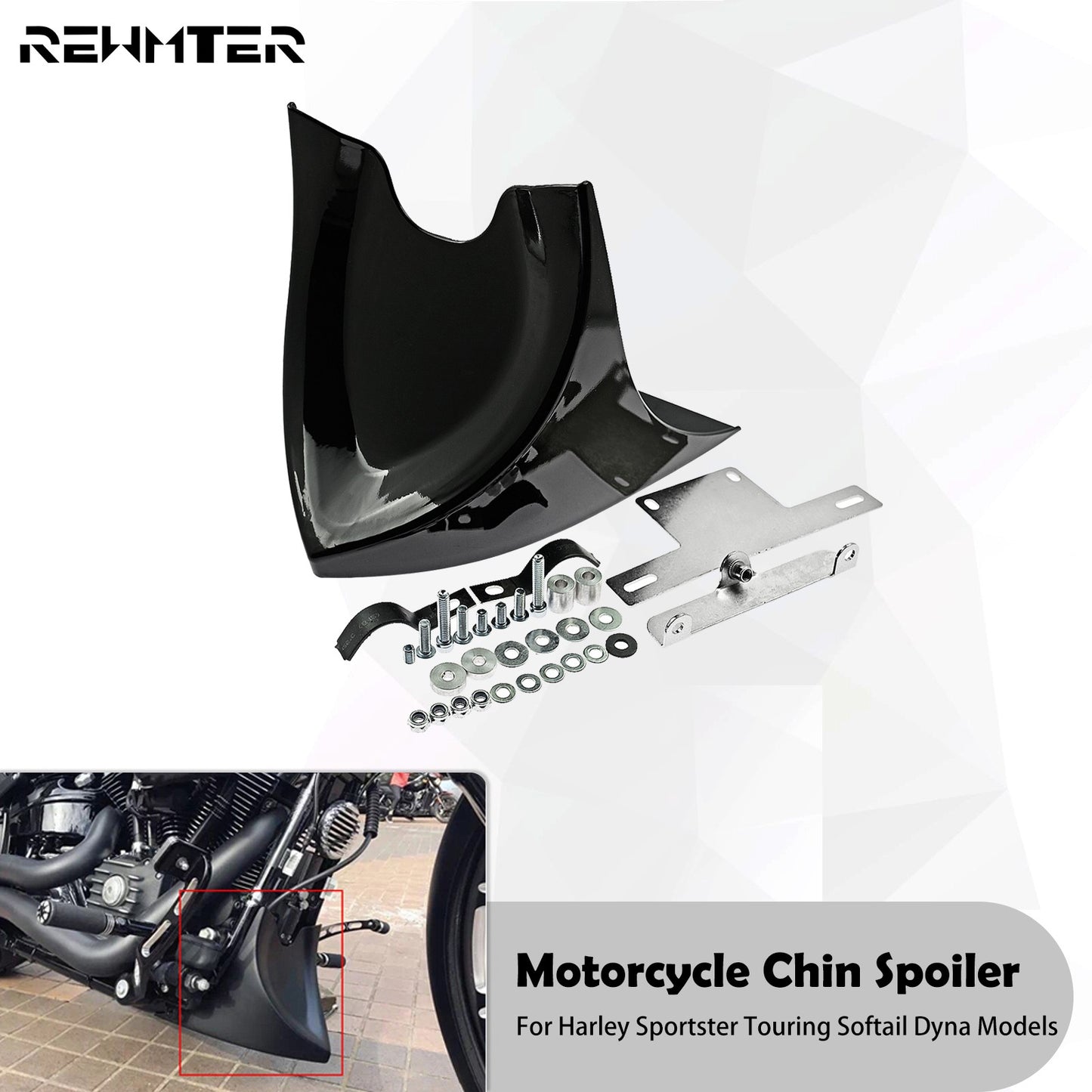 Spoiler Inferior Dianteiro da Carenagem do Motor para Harley Touring FLHT FLHX 1996-2017 Softail Breakout Dyna 2004-2017