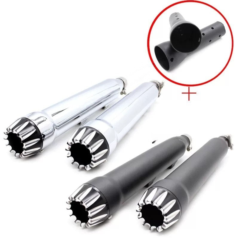 For Harley-Davidson XL883N / 1200 / X48 modification accessory - Snake exhaust pipe with deep-toned tail section