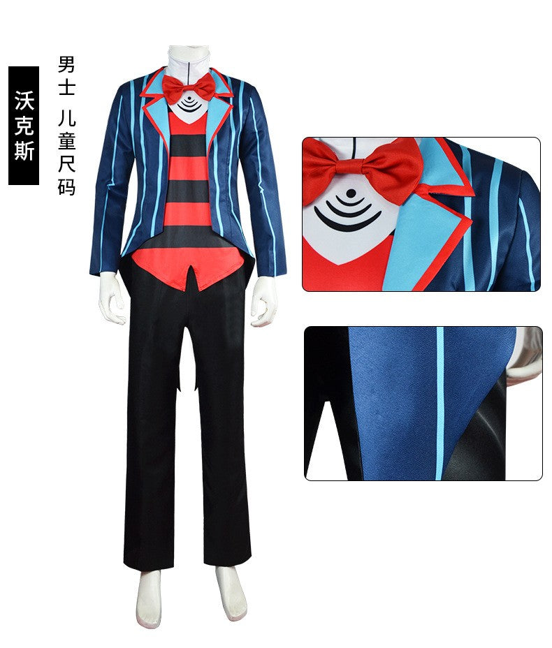 Vox Cosplay Costume Cartoon Hotel Top Pants Full Set Disguise Halloween Carnival Suit Stage performance costumes and costumes