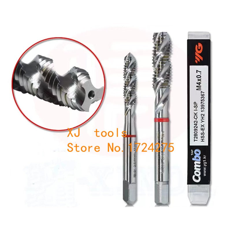YG-1 T2809 Macho Espiral Combo HSS-EX M3 M4 M5 M6 M8 M10 M12 M16 M18 M20 M27 M30 Processamento para Ferro Fundido Aço Inox AL Etc.
