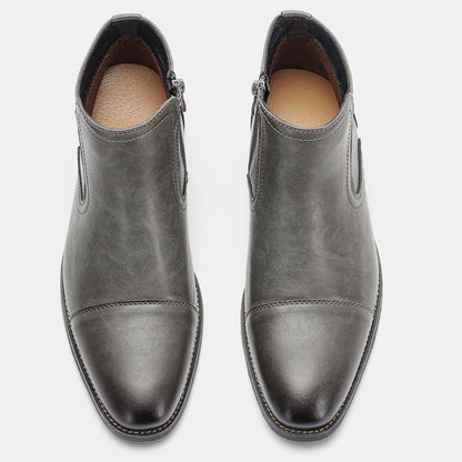 Botas Masculinas Confortáveis Moda 2025 Botas de Couro de Marca