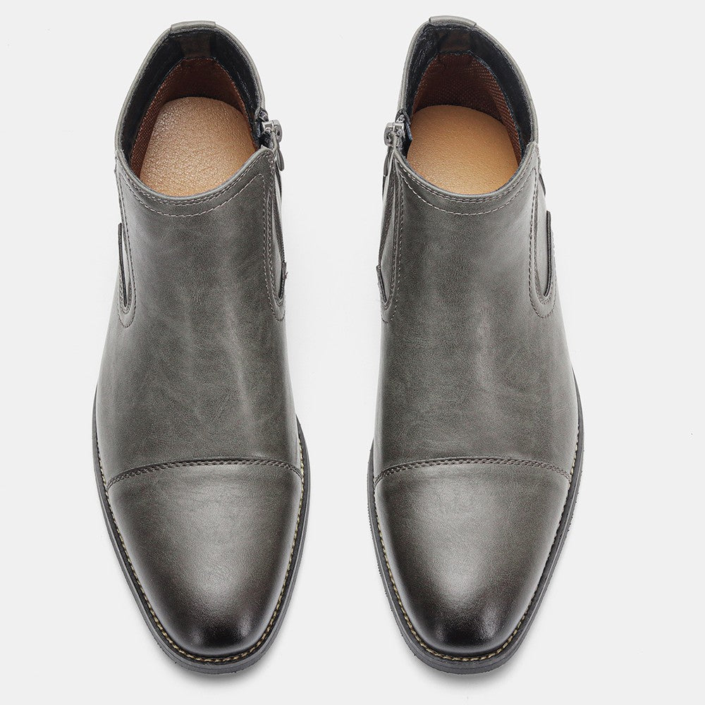 Botas Masculinas Confortáveis Moda 2025 Botas de Couro de Marca