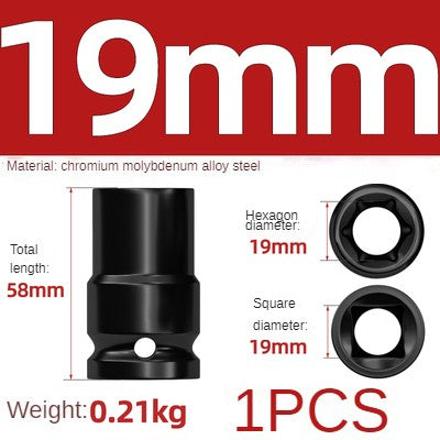Conjunto de Soquetes Sextavados Reforçados de 3/4 de Polegada 17-50mm, Chave Pneumática, Conjunto de Bicos, Ferramentas de Mecânico, Ferramenta Manual