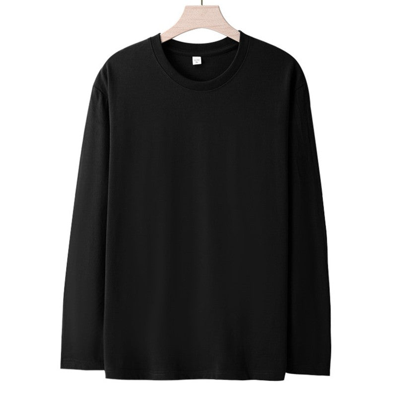 Long Sleeves T-Shirts Men 100% Cotton Tee Tops Male Autumn Basic Plain Color Tshirts Women Normal Fit Size M-5XL Under Wear Man