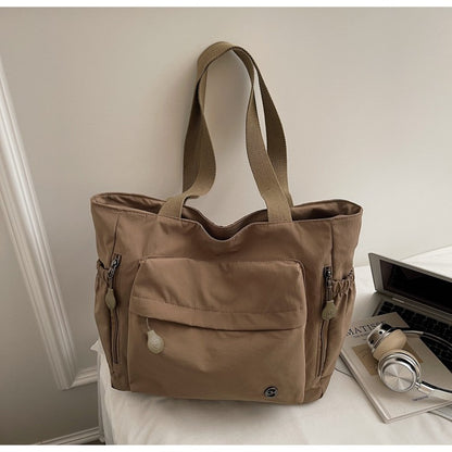 Stylish Nylon Canvas Shoulder Bag for Women Spacious Top Handle Bag Tote Casual  Comfortable and Versatile Texture Commuter Bag