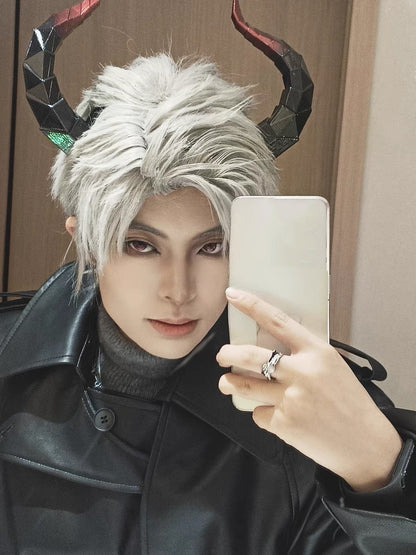 14/18cm Animal Simulate Horn Headband Gradient Devil Horn Halloween Party Headwear Lolita Witch Artificial Horns Cosplay Pros