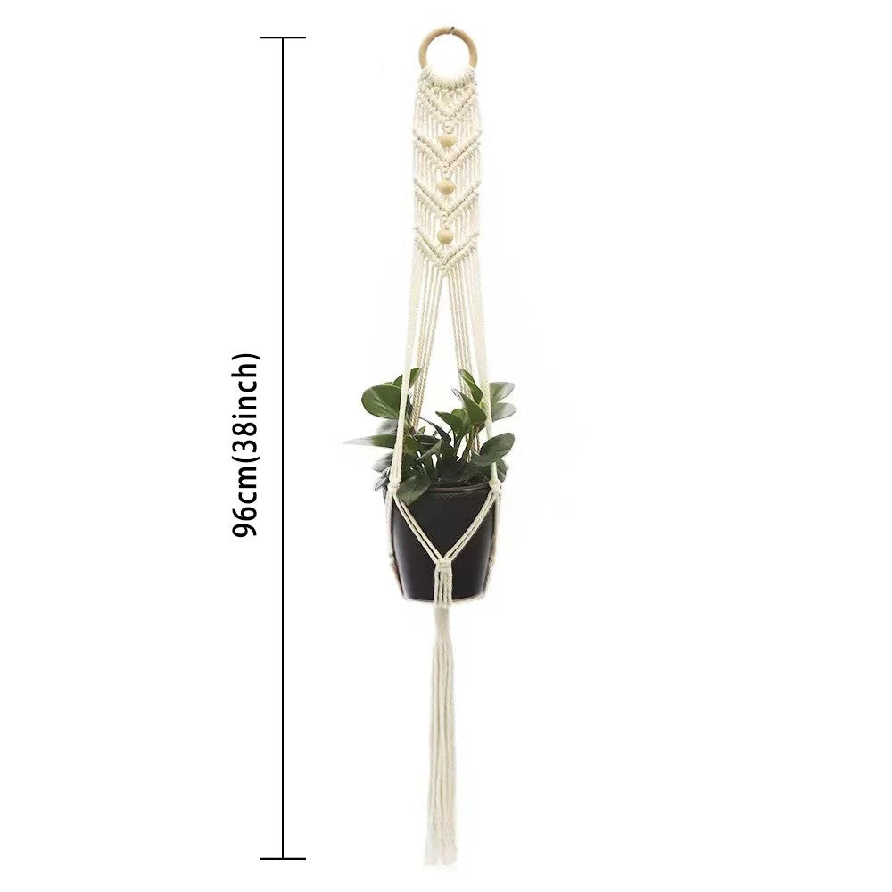 Hanging Plant Handmade Macrame Plant Hanger Flower Pot Planter Hanger Wall Decor Courtyard Garden Hanging Planter Hanging Basket