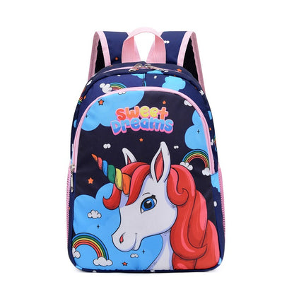 Bolsa Escolar Unicórnio de Desenho Animado para Meninos Meninas, Mochila Escolar de Grande Capacidade, Mochila de Jardim de Infância e Ensino Fundamental, Bolsa Infantil Kawaii