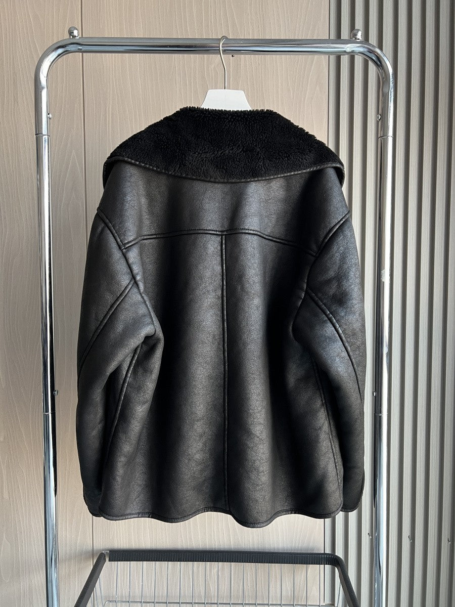 2024 Fall/Winter New Arrival Traf Women's ZW Series Double-Sided Collar Oversized Long-Sleeve Jacket Warm Coat 3548246