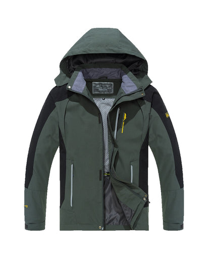 Men's Waterproof Hiking Jacket Large Size Windproof Windbreaker Camping Hunting Running Trekking Fishing Coat Men Outdoor