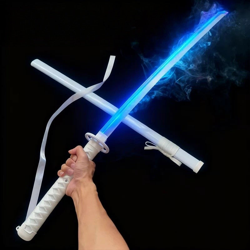 40inch Vapour Rukia Katana Glow Fog Sword Anime Bleach Cosplay Real Size Japanese Katana Original Samurai Led Lightsabre Gift