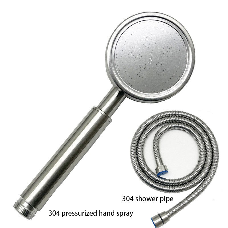 Stainless Steel Shower Head Set 304, Showering And Bathing Handheld High-pressure Shower Head Set For Home Use, Bathroom Accesso