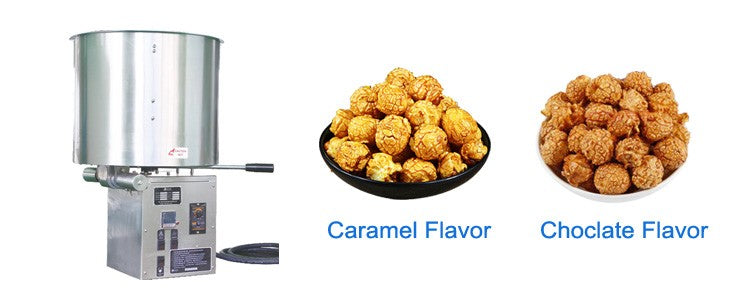 Cinema PopCorn Machine Maker Wrapped Sugar Machine Popcorn Caramelizer Cooker and Coater