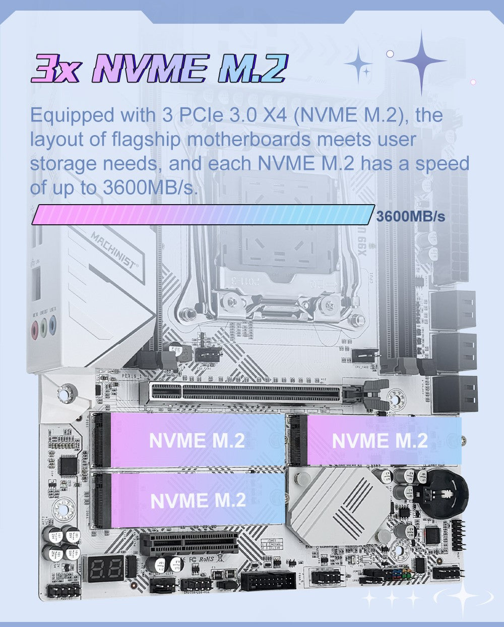 Novo Kit Placa Mãe X99 U9 MACHINIST X99 Opcional Suporte CPU LGA2011-3 Xeon E5 2630 V4 TPM2.0 Memória DDR4 NVME M.2 usb3.0