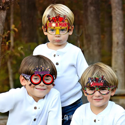 Marvel Spiderman Glasses Party Decoration Set Birthday Gift Party Halloween Cool Accessories Favorite Ornament for Boy 8/16Pcs